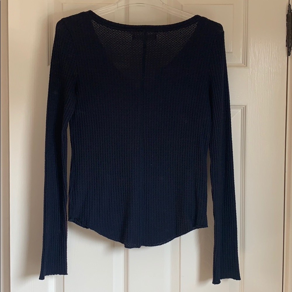 Aeropostale Long-sleeve navy blue lounge shirt - Picture 3 of 3